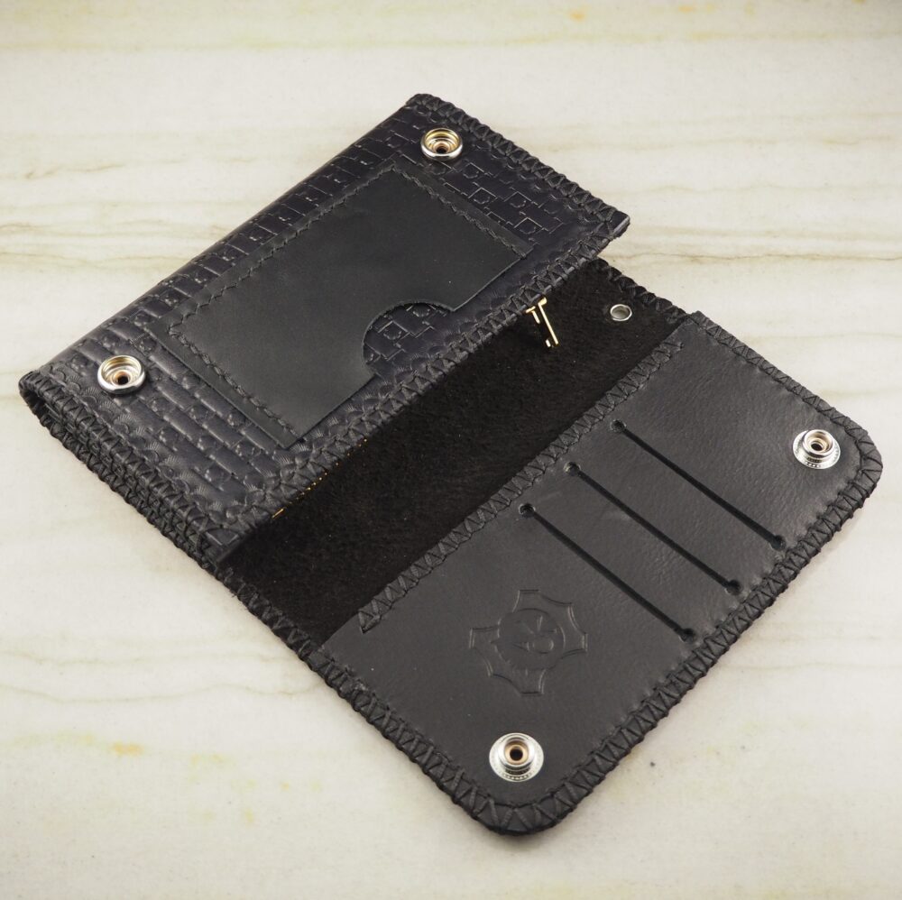 BLACK SUGAR SKULL CUSTOM LEATHER WALLET